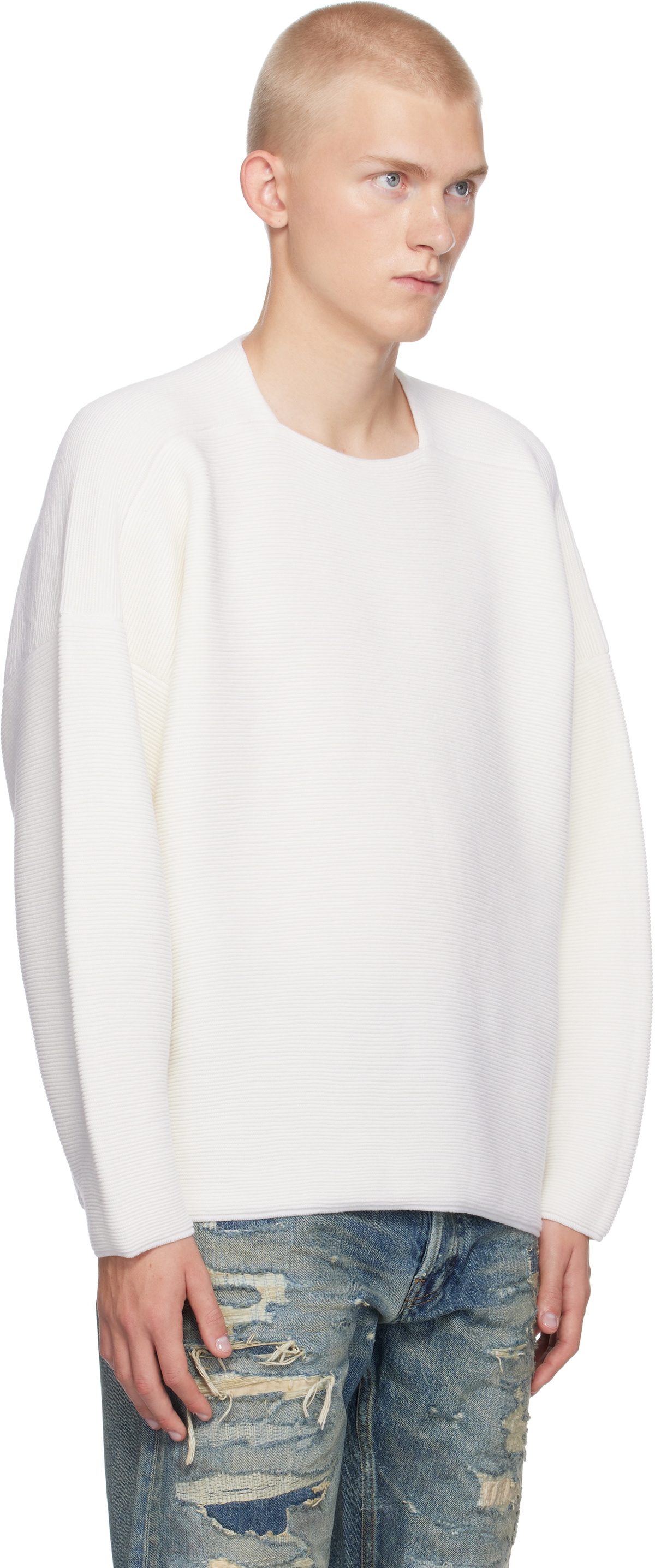 Fear of God Off-White Ottoman Straight Neck Sweater
