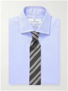 Turnbull & Asser - Shelton Cutaway-Collar Herringbone Sea Island Cotton Shirt - Blue