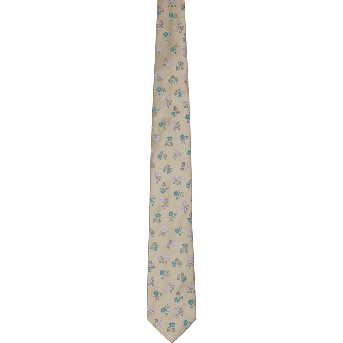 Dries Van Noten Beige Floral Tie
