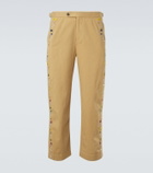 Bode Feather Runner cotton straight pants