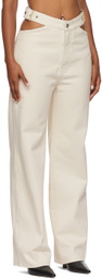 Dion Lee Beige Y-Front Jeans