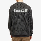 FUCT Men's Drop Stitch Cardigan in Dark Grey