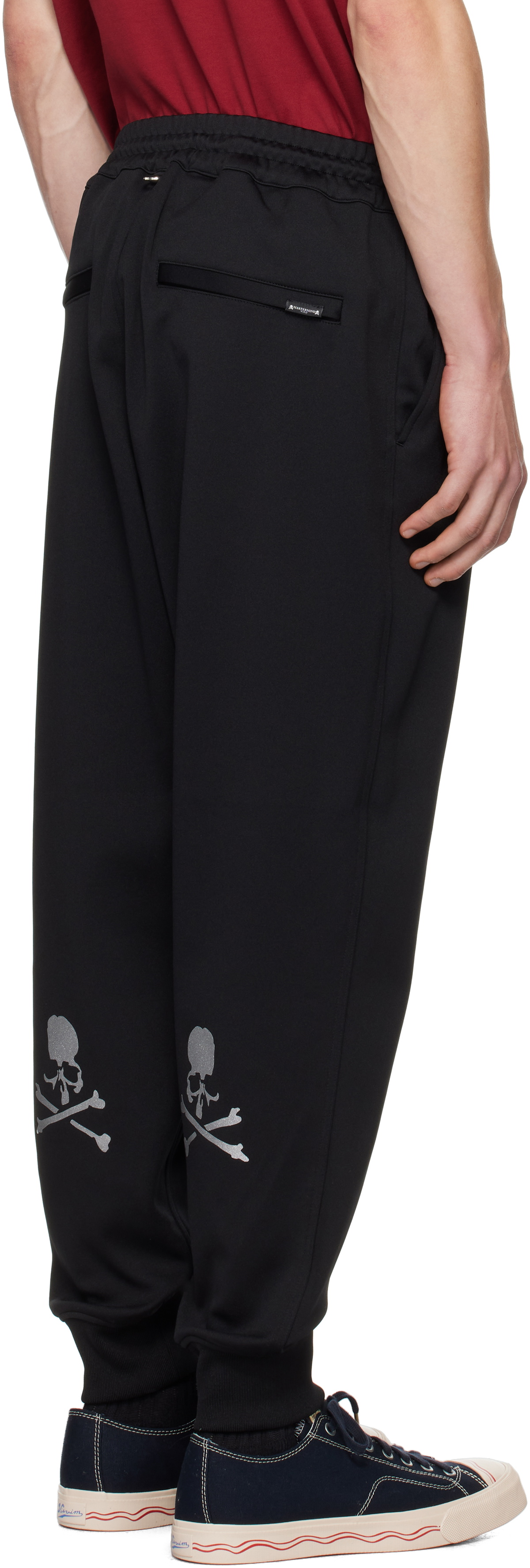 MASTERMIND WORLD Black Jersey Bomber Trousers