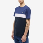 Fred Perry Authentic Men's Colour Block T-Shirt in Navy