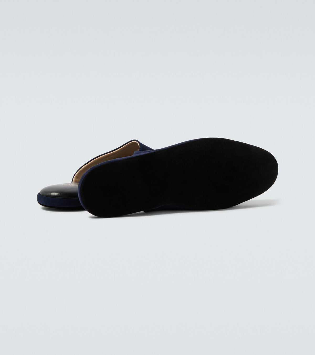 Charvet Leather-lined suede slippers
