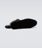 Charvet Leather-lined suede slippers