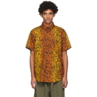 Naked and Famous Denim Orange Big Tiger Easy Short Sleeve Shirt