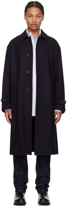 Photo: Bally Navy Belted Coat