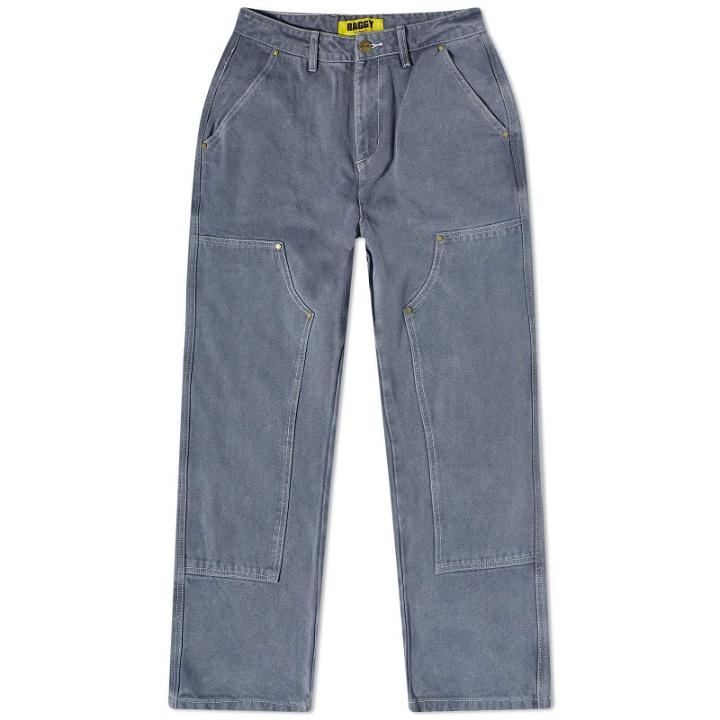 Photo: Butter Goods Men's Washed Canvas Double Knee Pant in Slate
