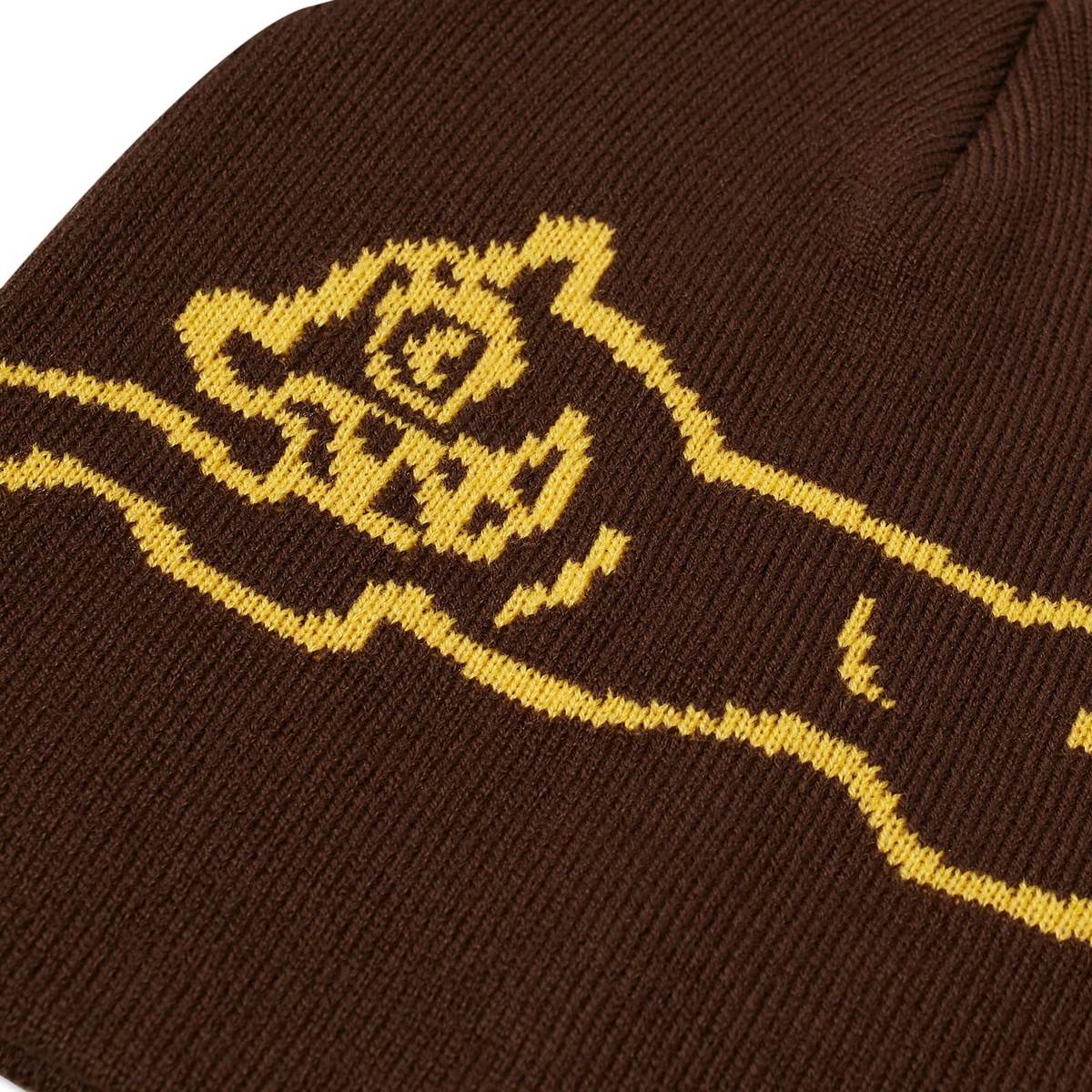 ICECREAM Men's Running Dog Beanie in Brown 