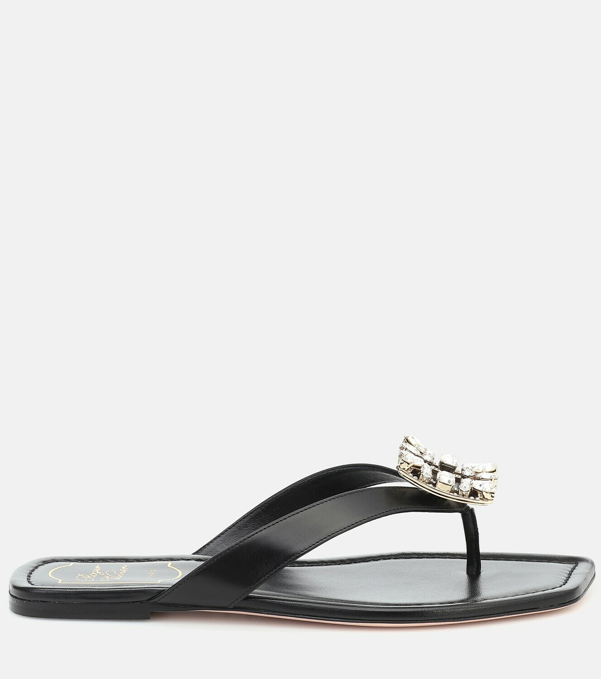Roger Vivier Embellished leather thong sandals
