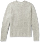 Helmut Lang - Ribbed Mélange Knitted Sweater - Gray