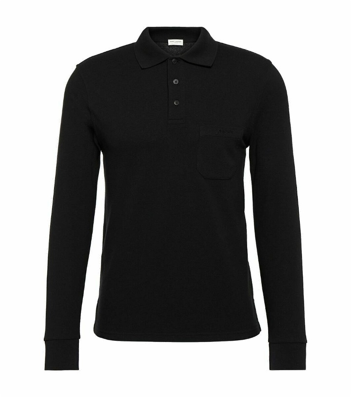 Photo: Saint Laurent Cotton-blend polo shirt
