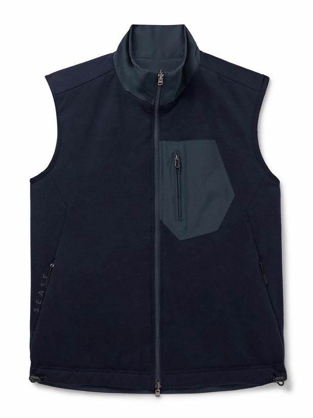 Photo: SEASE - Explorer Reversible Padded Virgin Wool-Blend Jersey and Micro-Ripstop Gilet - Blue