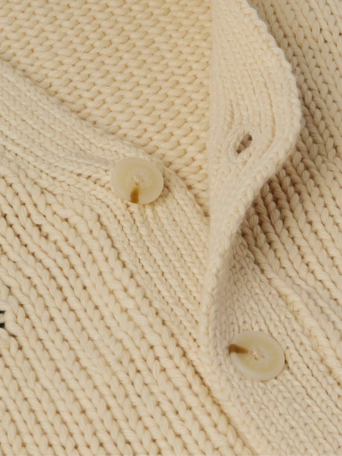 NN07 - Mika 6620 Recycled Intarsia-Knit Cardigan - Neutrals NN07