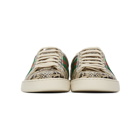 Gucci Beige Python Ace Sneakers