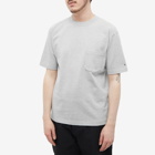 Snow Peak Men's Recycled Cotton Heavy T-Shirt in Medium Grey