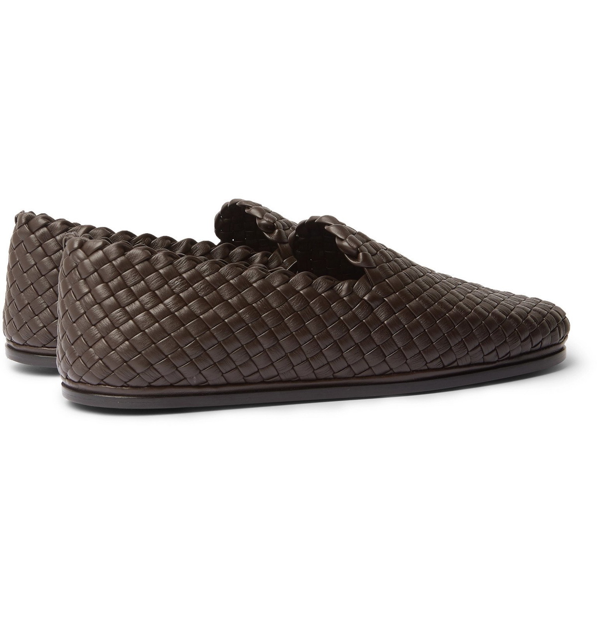 Bottega Veneta - Intrecciato Leather Loafers - Brown Bottega  display picture 3