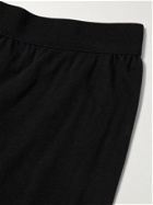 Fear of God Essentials - Slim-Fit Tapered Cotton-Blend Jersey Sweatpants - Black