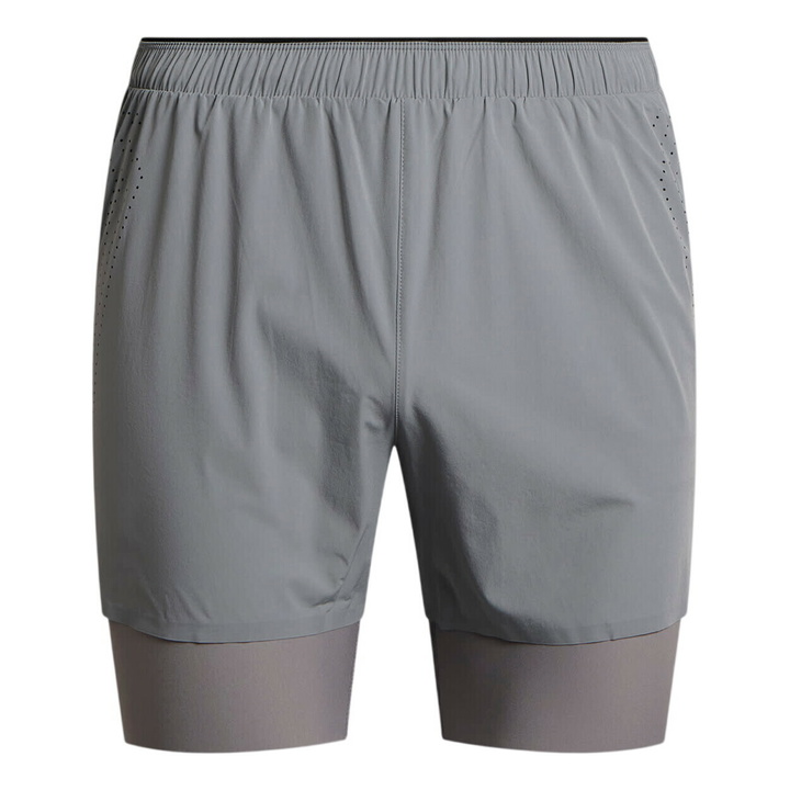 Photo: SOAR Men's Dual Run Shorts in Silver Grey