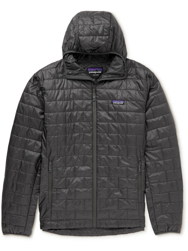 Photo: Patagonia - Nano Puff Quilted Shell Primaloft Hooded Jacket - Gray