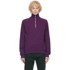 Dries Van Noten Purple Half-Zip Sweater