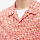 Universal Works Men's Summer Check Road Shirt in Orange