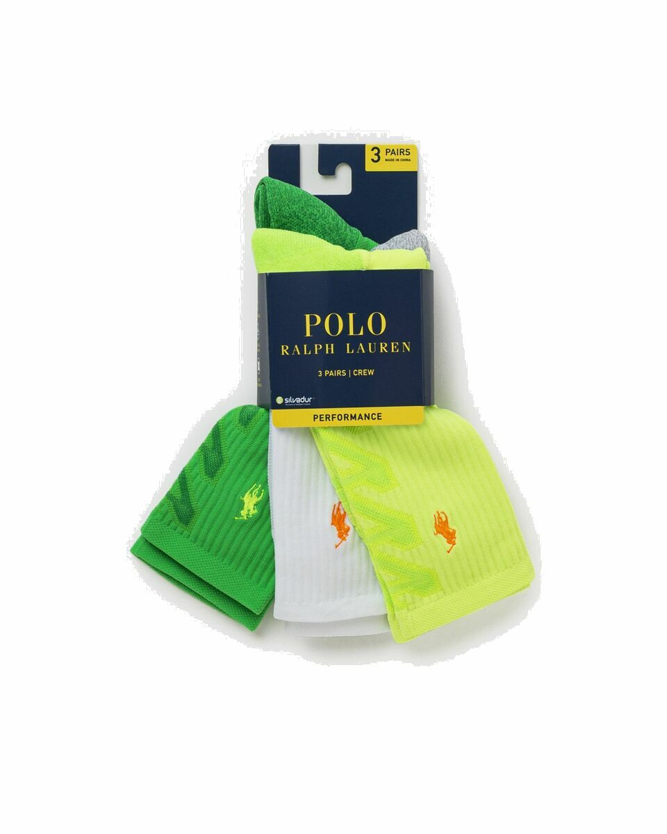 Photo: Polo Ralph Lauren Advtr Tech Crew Sock 3 Pack Multi - Mens - Socks