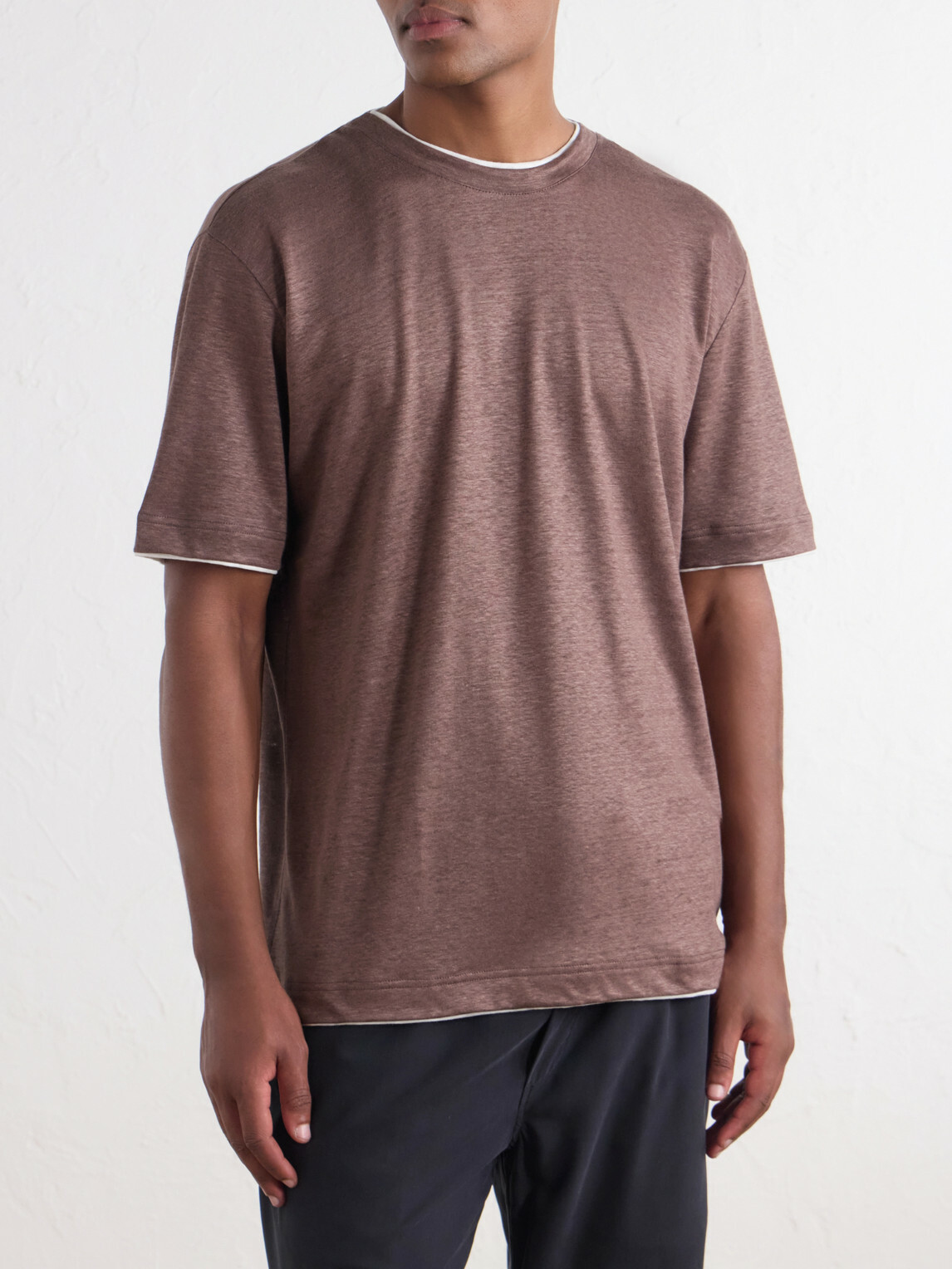 Eleventy - Linen T-Shirt - Brown