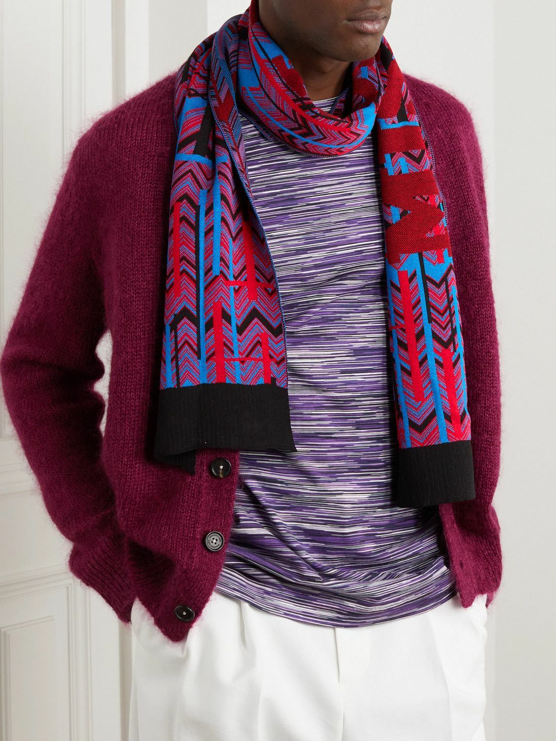 Missoni JacquardKnit Cotton Scarf Missoni
