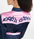 Kenzo - Embroidered satin minidress