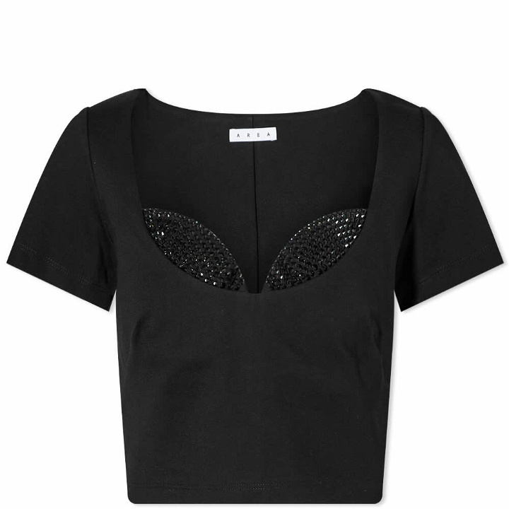Photo: AREA NYC Women's Crystal Cup T-Shirt in Black