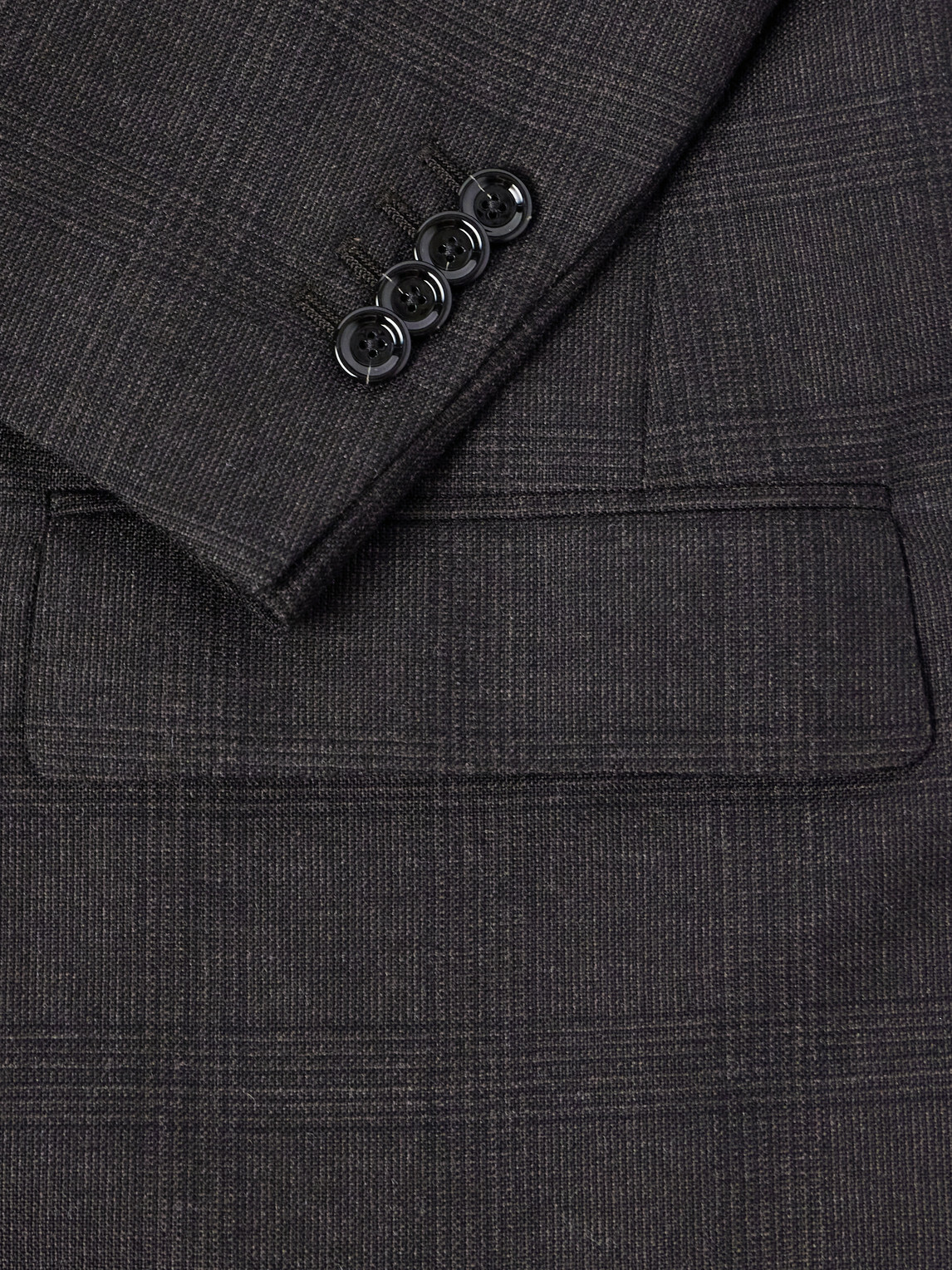 Lardini - Prince of Wales Checked Wool Suit Jacket - Brown