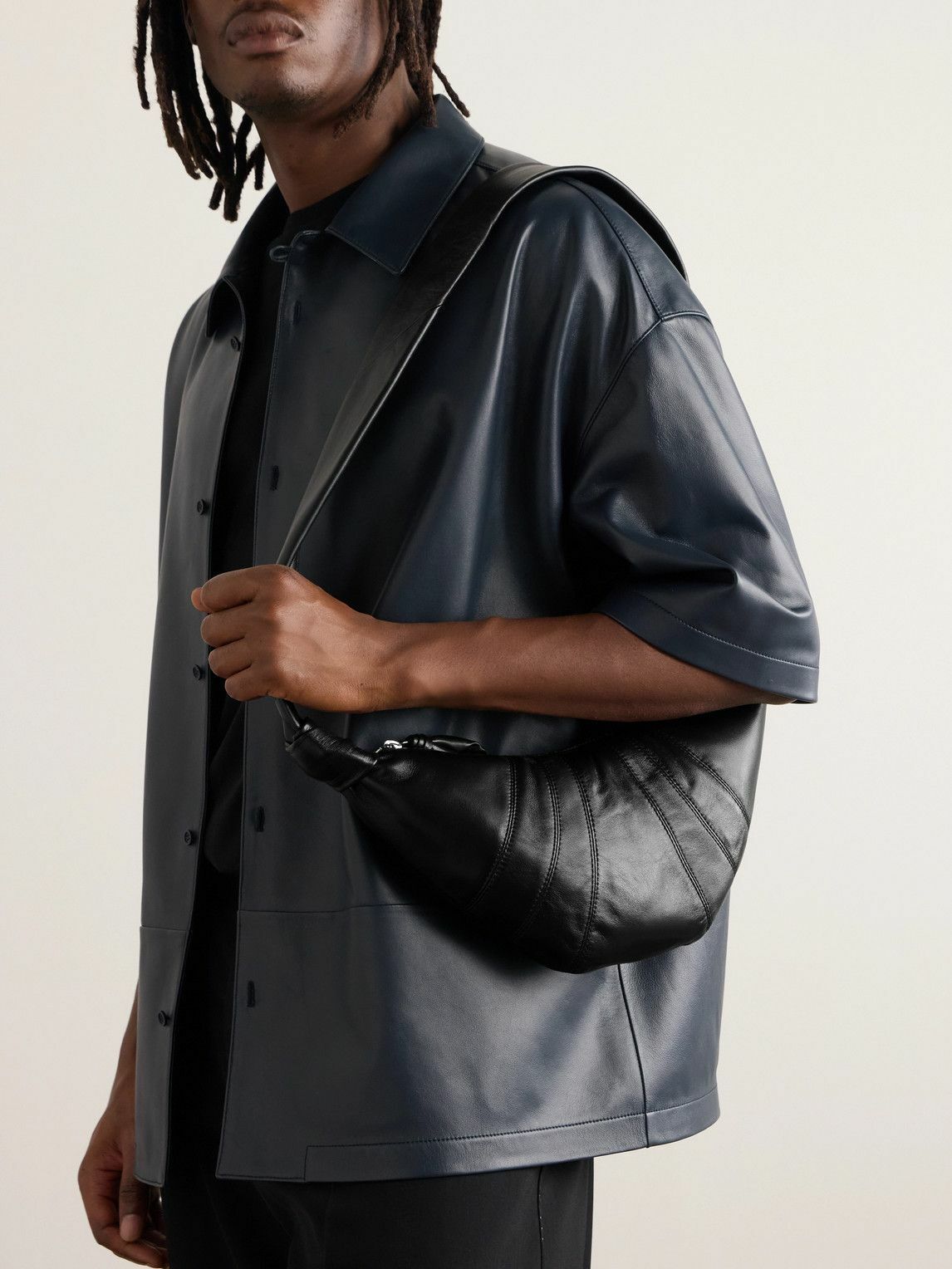 LEMAIRE - Croissant Small Full-Grain Leather Messenger Bag LEMAIRE - Croissant Small Full-Grain Leather Messenger Bag