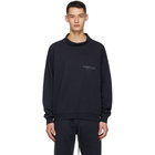 Essentials SSENSE Exclusive Navy Logo Mock Neck Sweatshirt