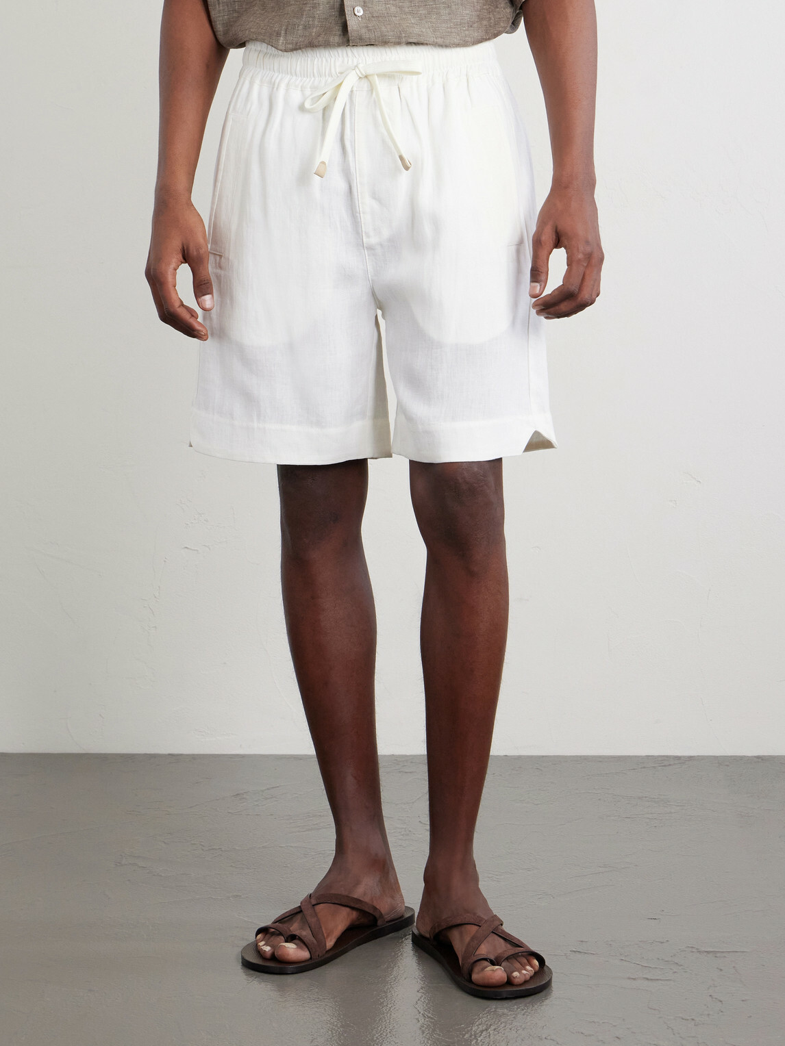 Eleventy - Straight-Leg Linen Shorts - White