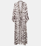 Alexandra Miro Betty zebra-print chiffon kaftan