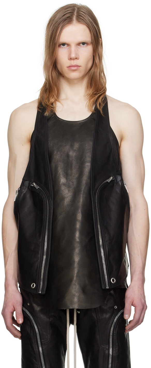 Photo: Rick Owens Black Bauhaus Leather Vest