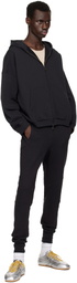 John Elliott Black Frances Full Zip Hoodie