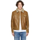 Schott Tan Vintage Waxy Buffalo Trucker Jacket