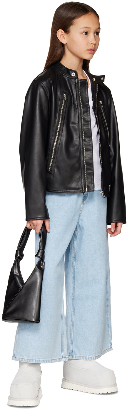 MM6 Maison Margiela Kids Blue Drawstring Jeans