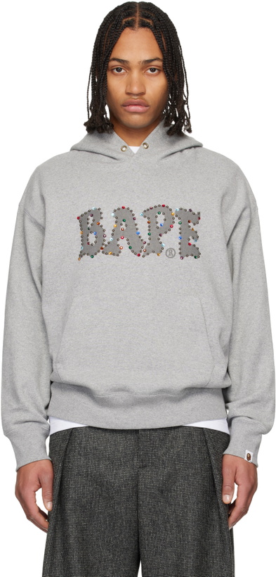 Photo: BAPE Gray Color Stone Hoodie