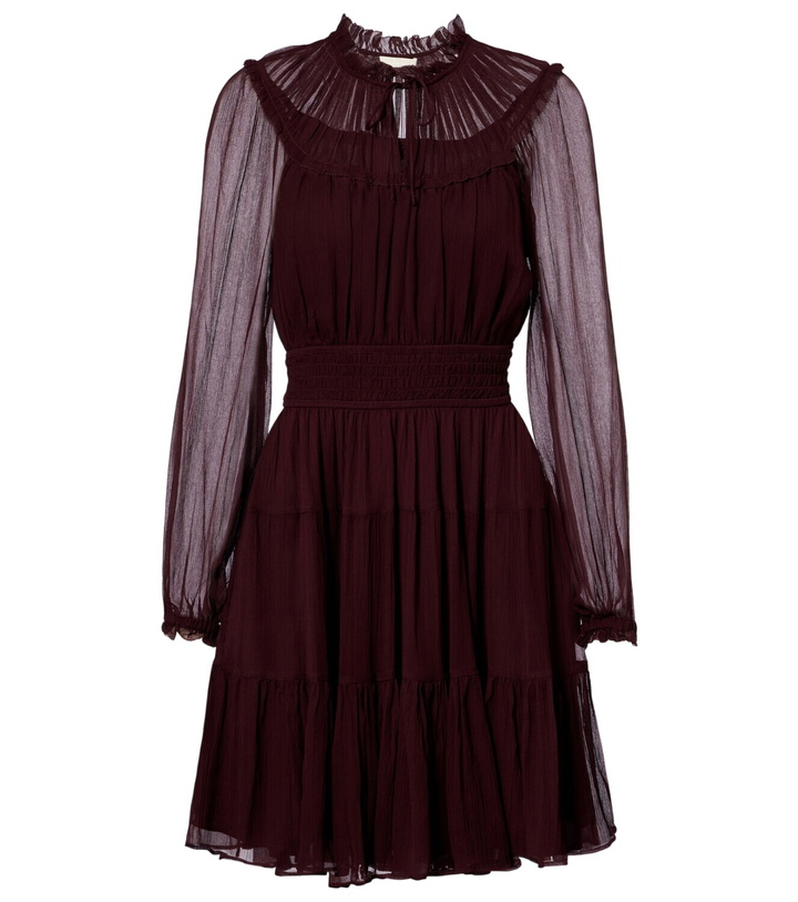 Photo: Ulla Johnson Ava tie-neck silk chiffon minidress
