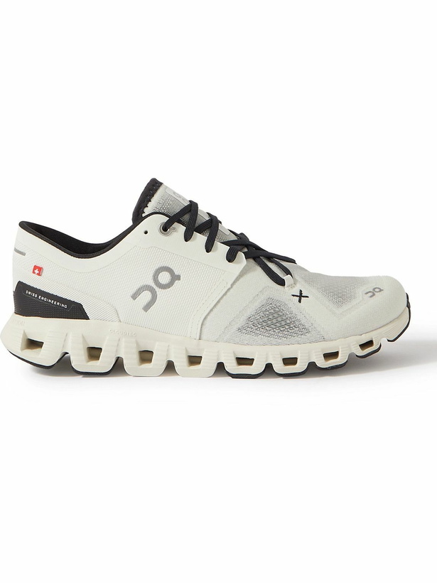 Photo: ON - Cloud X3 Rubber-Trimmed Mesh Running Sneakers - Neutrals