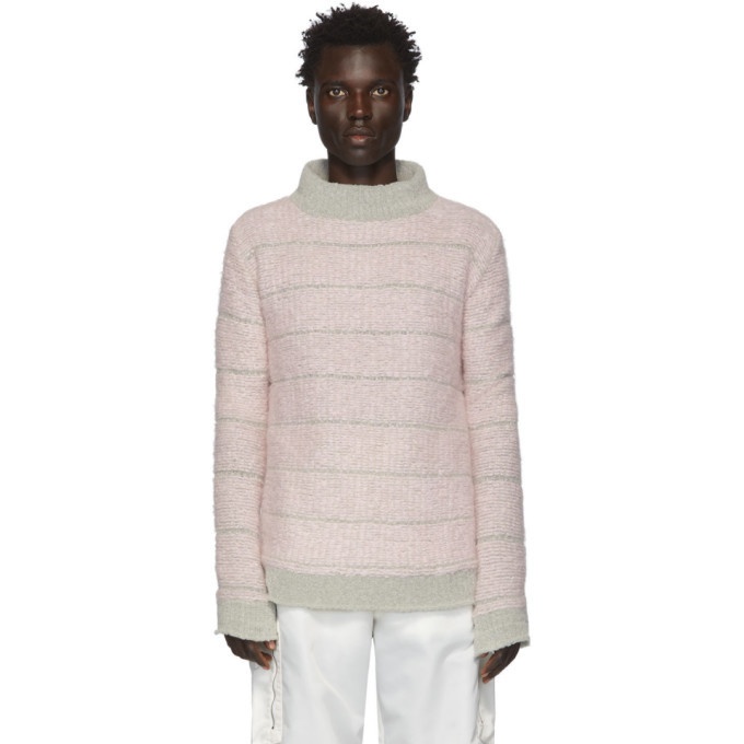 Photo: Eckhaus Latta Grey and Pink Poodle Sweater