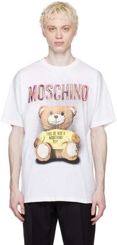 Photo: Moschino White Teddy Bear T-Shirt