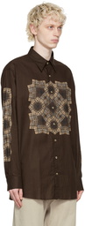 Acne Studios Brown Print Shirt