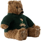 Saintwoods SSENSE Exclusive Brown & Green Sweater Teddy Bear