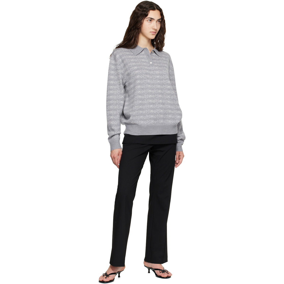 Sandy Liang Gray Woods Polo
