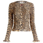 Damson Madder Women's Elliana Smocked Cardigan in Leopard